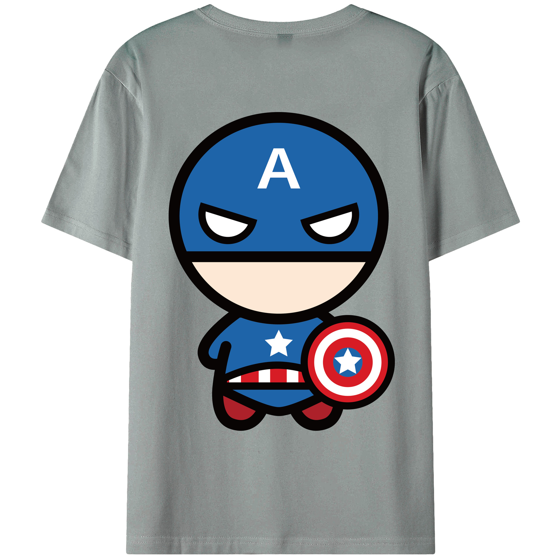 （画像用） アベンジャーズ The Avengers 綿100％ メンズ半袖Tシャツ（バックプリント） 通気性